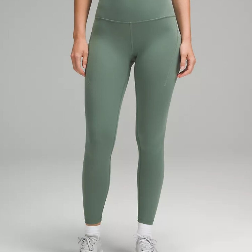 Lululemon Wonder Train Tight with Pockets 25” Grey Eucalyptus
